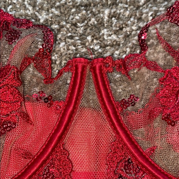 HB Whitney Sparkling Red bustier - Picture 2 of 3